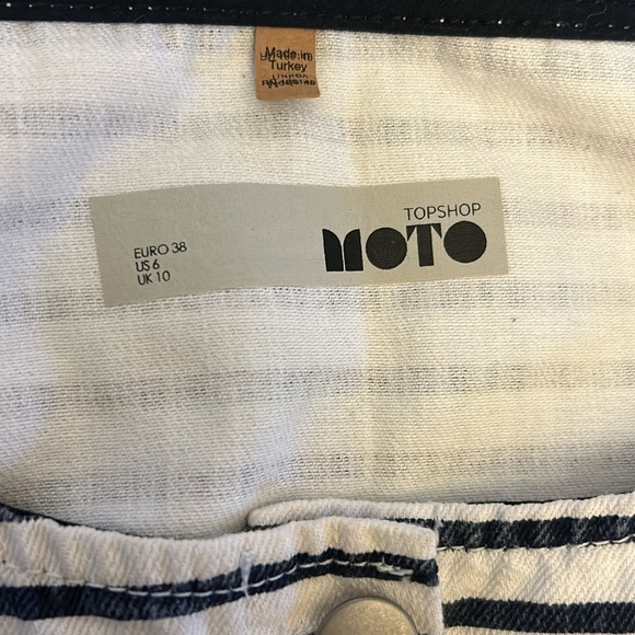Topshop Moto Stripe Crop Top | SIZE 6 - Picture 4 of 5